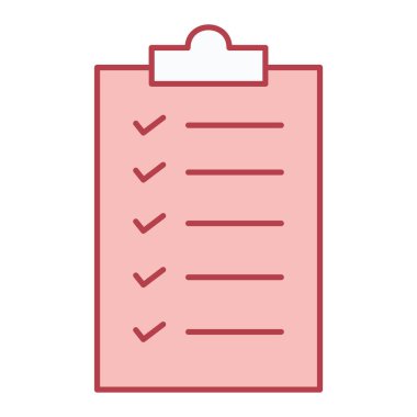 Kontrol listesi simgesi vektör illüstrasyonu