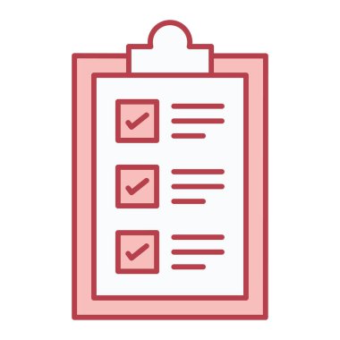 Kontrol listesi simgesi vektör illüstrasyonu