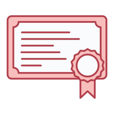 Diploma ikonu sertifikası. Web için derece vektör simgelerinin özet çizimi