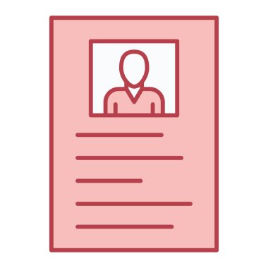 Kimlik kartı simgesi, vektör illüstrasyonu