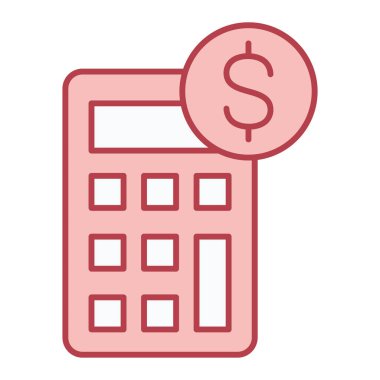 Dolar ve para çizgisi biçiminde hesap makinesi tasarımı