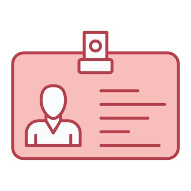 Kimlik kartı simgesi, vektör illüstrasyonu