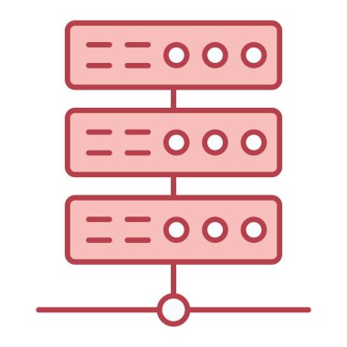 veritabanı sunucu simgesi, vektör illüstrasyonu