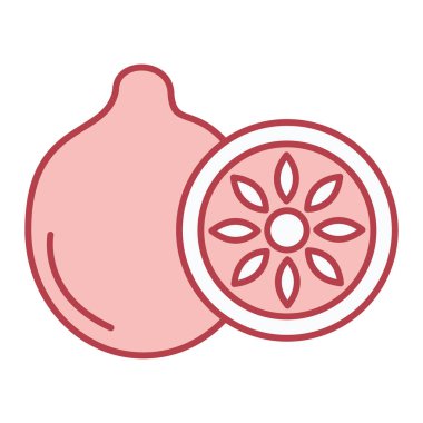 Taze meyve ikonu. Taslak karpuz vektör çizimi. beyaz arkaplanda izole