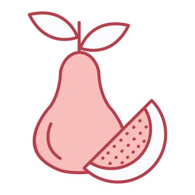 armut meyve ikonu vektör illüstrasyon grafik tasarımı