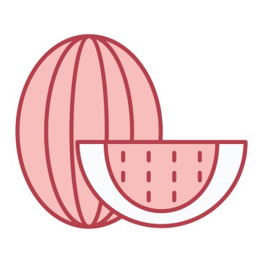 Karpuz ikonu. vektör illüstrasyonu