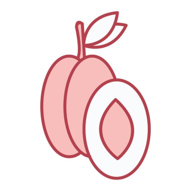 taze meyve ikonu vektör çizimi tasarımı