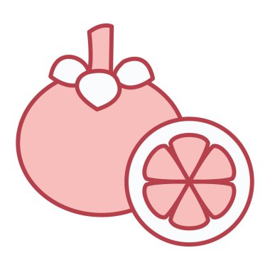 Taze meyve ikonu. vektör illüstrasyonu