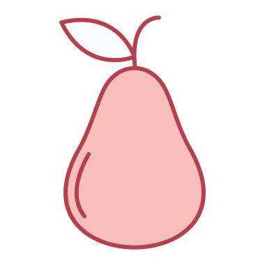 taze armut meyve ikonu vektör illüstrasyon grafik tasarımı