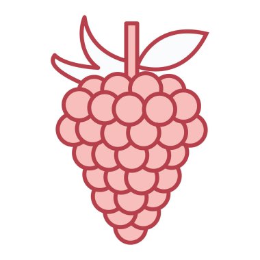 ahududu meyve ikonu vektör illüstrasyon tasarımı