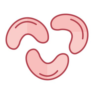 sosis simgesi vektör illüstrasyonu