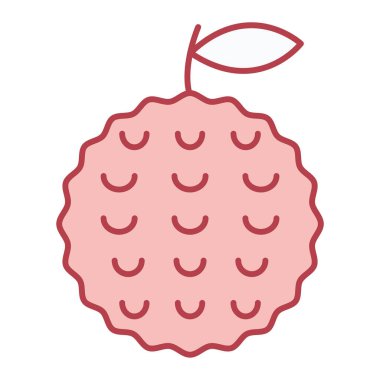 Lezzetli taze meyveler izole edilmiş ikon vektör çizimi tasarımı