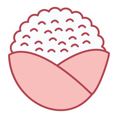 Lezzetli yemek ikonu vektör illüstrasyonu