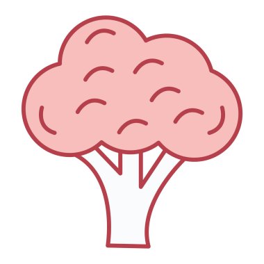 Brokoli çizgisi ikonu. sebze yemeği ve organik tema. Yalnız tasarım. vektör illüstrasyonu