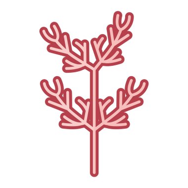 Şirin bir çizgi film yaprağının vektör çizimi