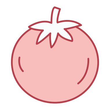 Domates ikonu. beyaz arkaplanda izole edilmiş web tasarımı için taze sebze çizimi çizimi