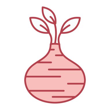 Yapraklı bitki vektör illüstrasyon tasarımı