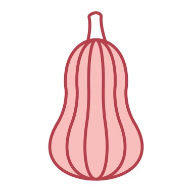 Patlıcan sebze ikonu. Web için kabak vektör simgelerinin düz çizimi