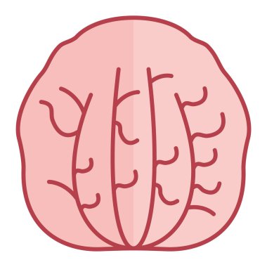 İnsan beyni ikonu. vektör illüstrasyonu