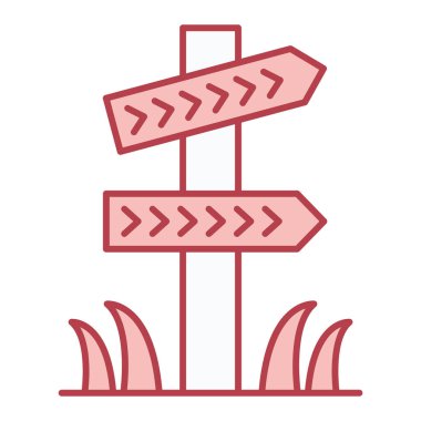 İşaret levhası Web simgesi basit illüstrasyon