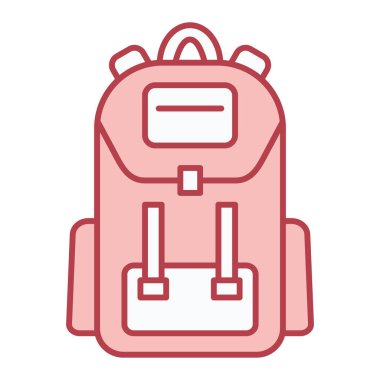 sırt çantası simgesi vektör illüstrasyonu