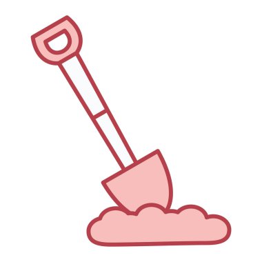 Kürek ikonu. vektör illüstrasyonu