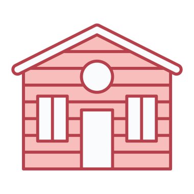 ev binası ikon vektör illüstrasyonu