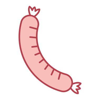 sosis simgesi vektör illüstrasyon tasarımı
