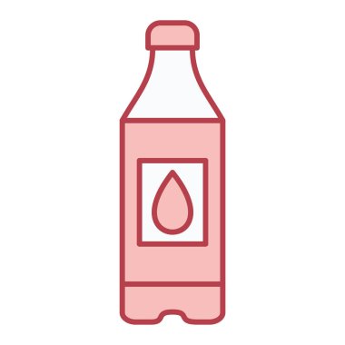 Su ikonlu şişe. Web için bira vektör simgelerinin özet çizimi