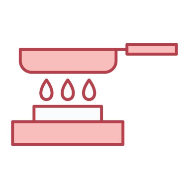 Mutfak ve yağ simgesinin vektör çizimi