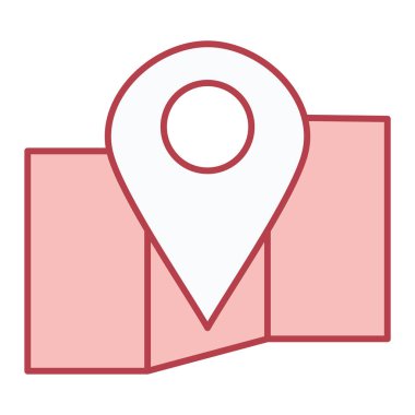 harita pin ikonu vektör illüstrasyonu