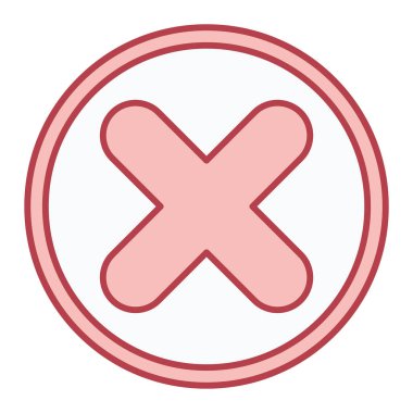 Simge vektör illüstrasyonunu iptal et