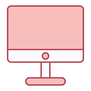 Bilgisayar ekranı simgesi. vektör illüstrasyonu