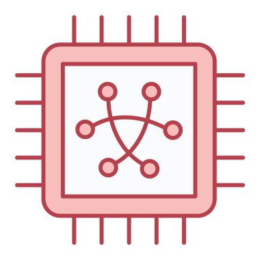 işlemci vektör simgesi modern basit tasarım