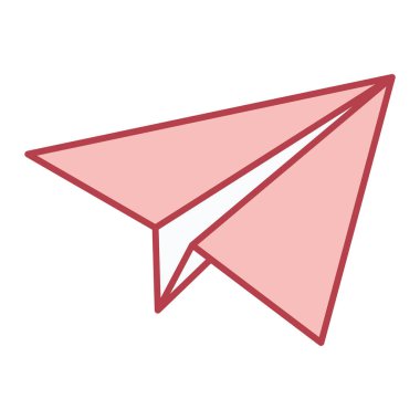 Kağıt uçak ikonu. vektör illüstrasyonu