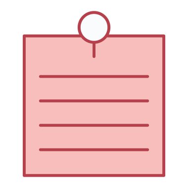 Not simgesi ve vektör illüstrasyonlu pano