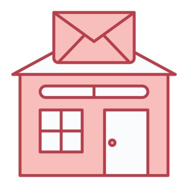 Posta kutusu. Web simgesi basit illüstrasyon