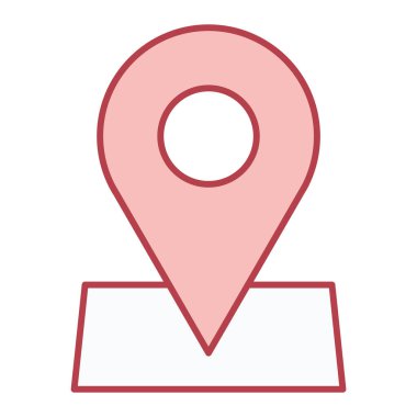 konum pin simgesi vektör illüstrasyonu