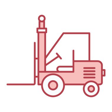 Forklift kamyon simgesi vektör illüstrasyon tasarımı
