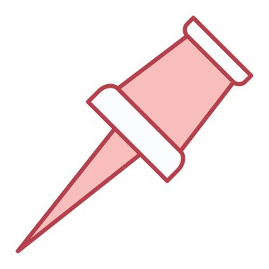 İğne simgesine bas. vektör illüstrasyonu