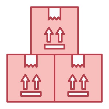 kutulu paket ve karton kutu vektör çizimi