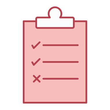 Kontrol listesi simgesi vektör illüstrasyonu