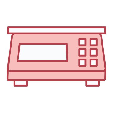 Mikrodalga fırın ikonu. Web için tost makinesi vektör simgelerinin özet çizimi