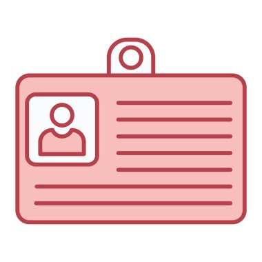 ID kart simgesi vektör illüstrasyonu