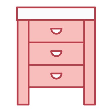 Kabine ikonu vektör illüstrasyonu