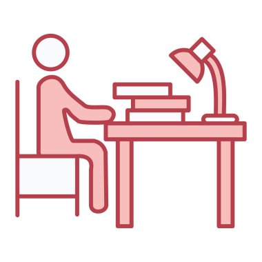 Masada oturan bir kadın ve erkeğin vektör çizimi