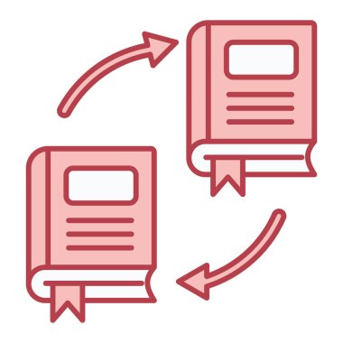 Konuşma balonu çizgisi biçim ikonu tasarımı, eğitim ve öğrenme tema vektörü illüstrasyonuna sahip kitap