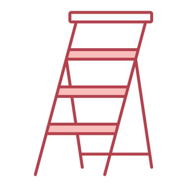 Merdiven ikonu. Web için yapı sandalyesi vektör simgelerinin basit çizimi