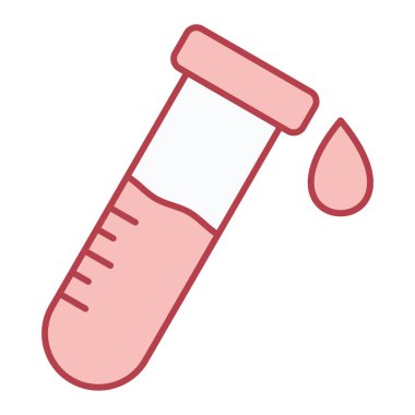 kan testi tüp ikonu vektör çizimi tasarımı