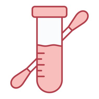Kan vektörü illüstrasyon dizaynlı test tüpü